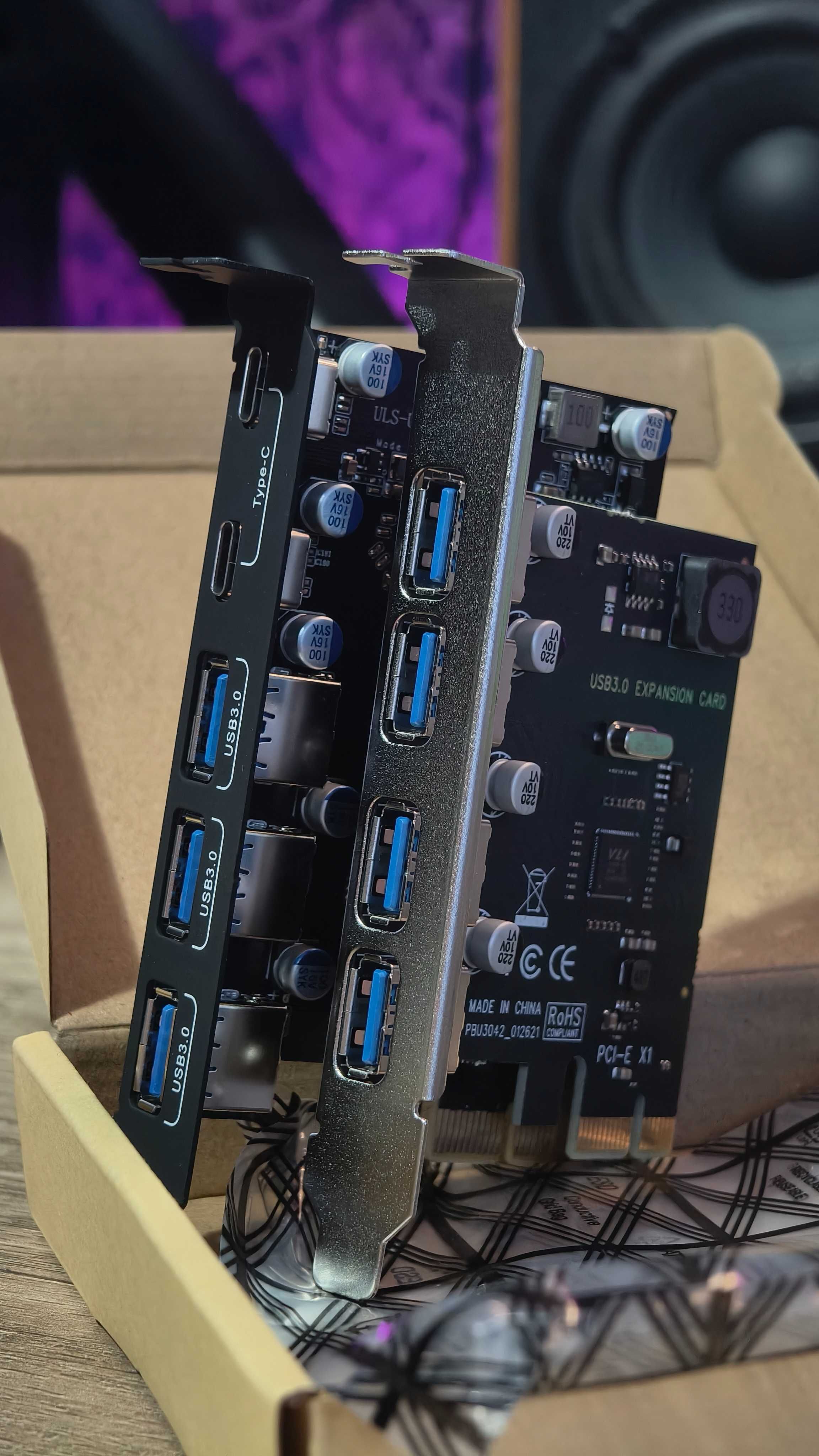 PCI Usb 3.0 расширители для компьютера дополнительные юсб порты хаб