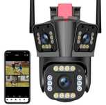 Camera supraveghere tripla  V380 6K 12MP WIFI PTZ night vision