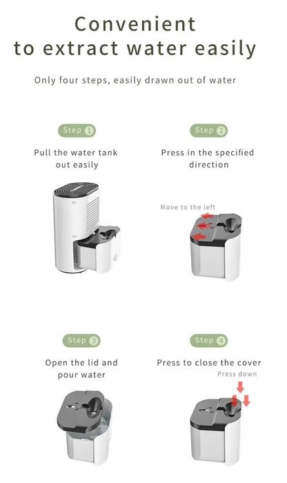 Обезвлажнител Абсорбер сешоар за влага, въздух Влагоустойчив 1.2 литра