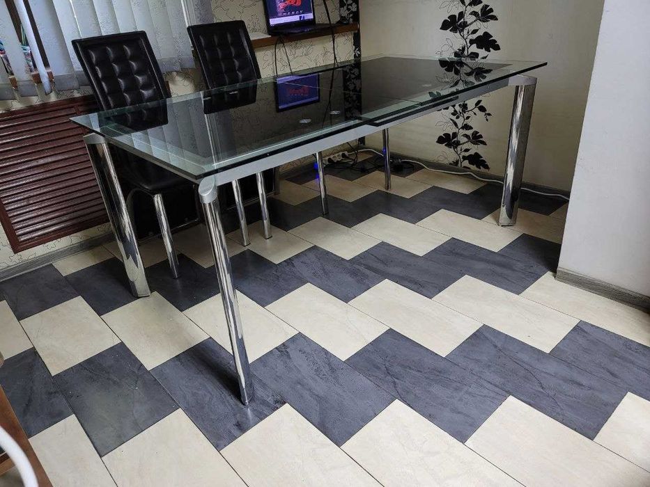 Стол стеклянный трансформер