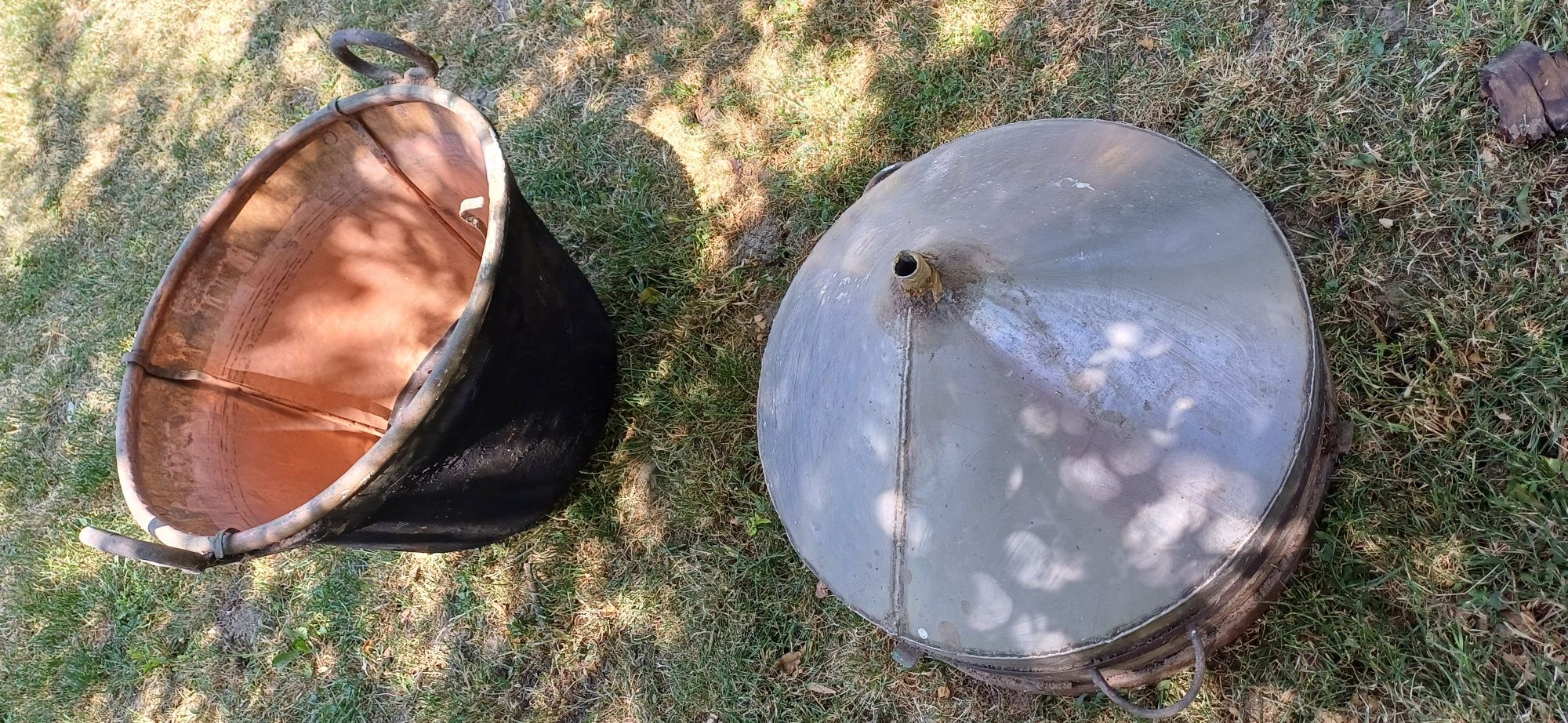 De vânzare cazan de cupru cu sita antilipire , 70 litri  si clopot