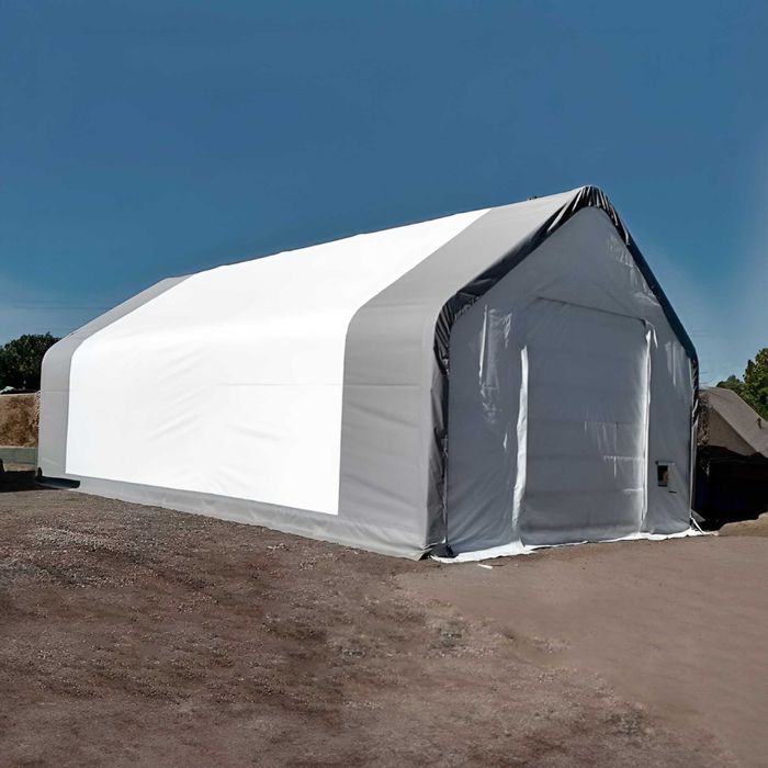 Cort, hala depozitare tip casa structura dubla - latime 6m x 10 / 12 m