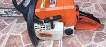 Drujba stihl 023 C și Laser Bosch GRL 300 HVG cu raza verde