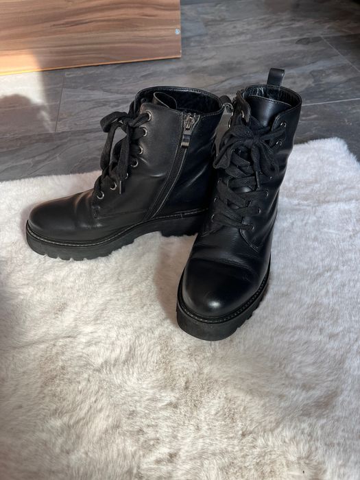 Боти тип кубинки естествена кожа