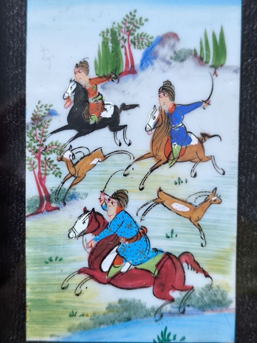 Продавам миниатюрна Индо-Персийска картина с рамка с Микромозайка