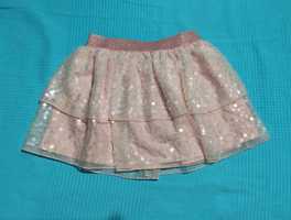 Детска пола с пайети, Н&М, тюлена пола, 104см, нова, розова пола