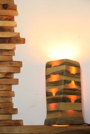 Уникални Арт дървени лампи