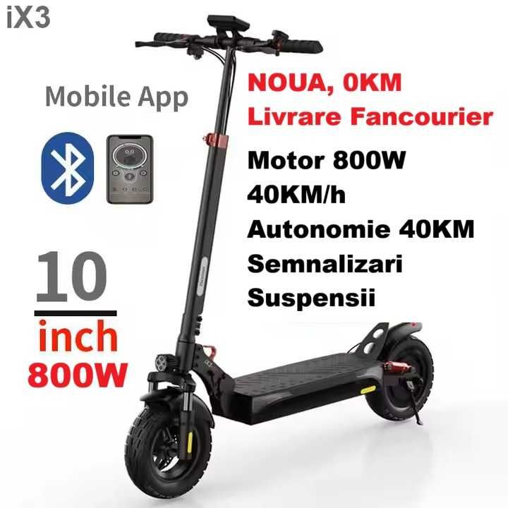 iScooter iX3‼️ NOUA‼️ 800W‼️ Roti 10"‼️ Viteza 40 km/h‼️