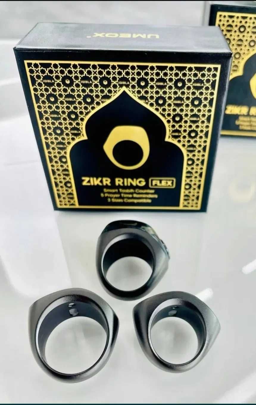 Кольцо Zikr Ring Flex тасбех (металл, цвет черный). Новый.