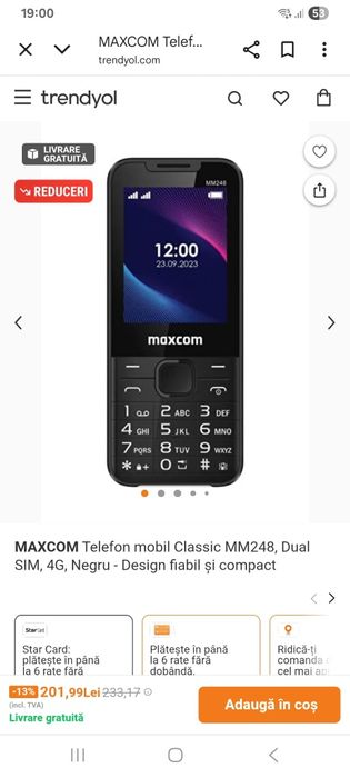 Telefon cu butoane nou Maxcom