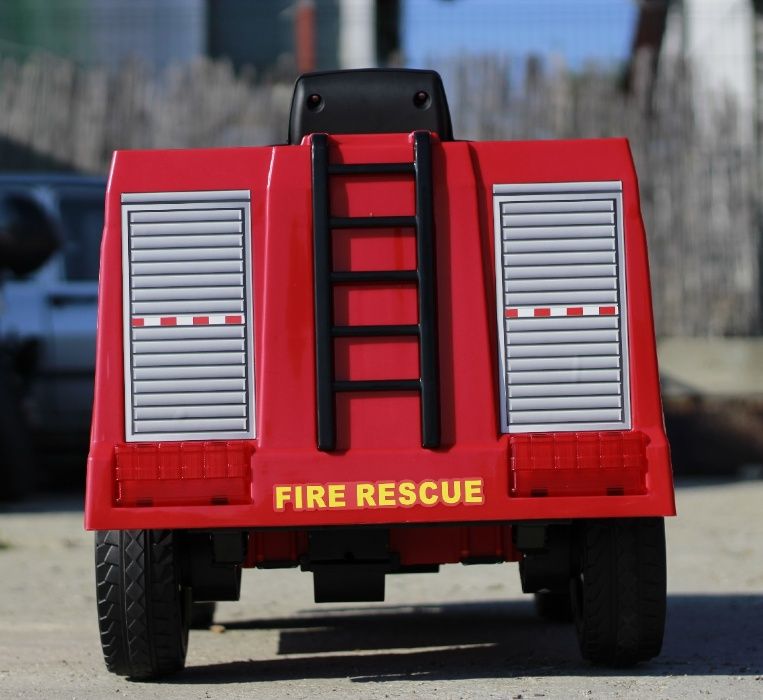 Masinuta electrica de pompieri cu 2x35W 12V si Acceorii Pompier #Red