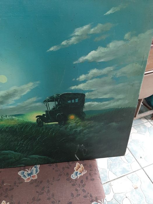 Tablou pictura pe pinza.40/30 cm.