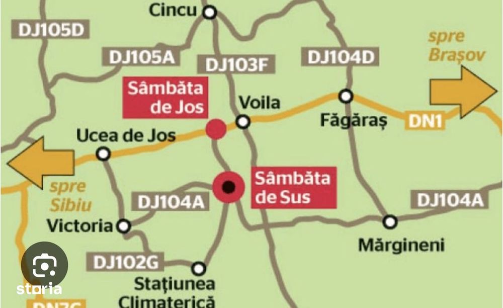 Teren cu energie speciala/Manastirea Sambata de Sus/intravilan 1000mp