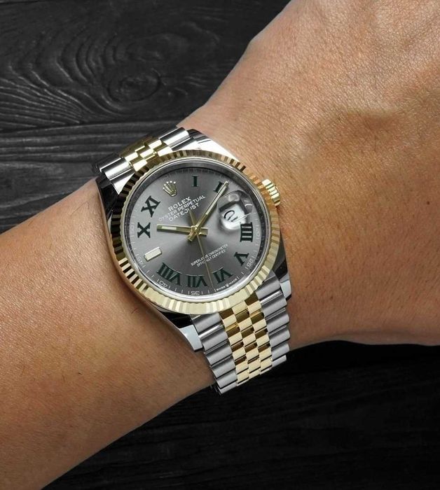 Дамски Часовници rolex datejust 36mm двуцветен