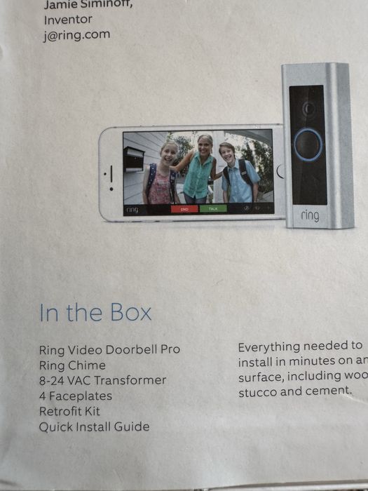 REDUCERE! Ring Video Doorbell Pro + Chime – Nou, Sigilat, Full HD!