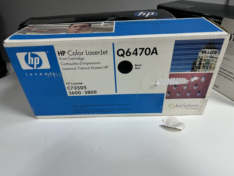 Toner/cartus rosu(magenta) si negru Q6473A pt HP, nou sigilat original