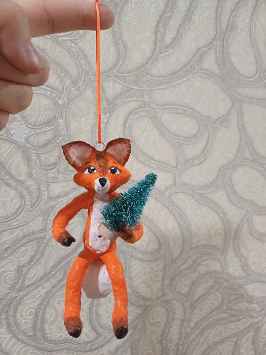 Ватная елочная игрушка