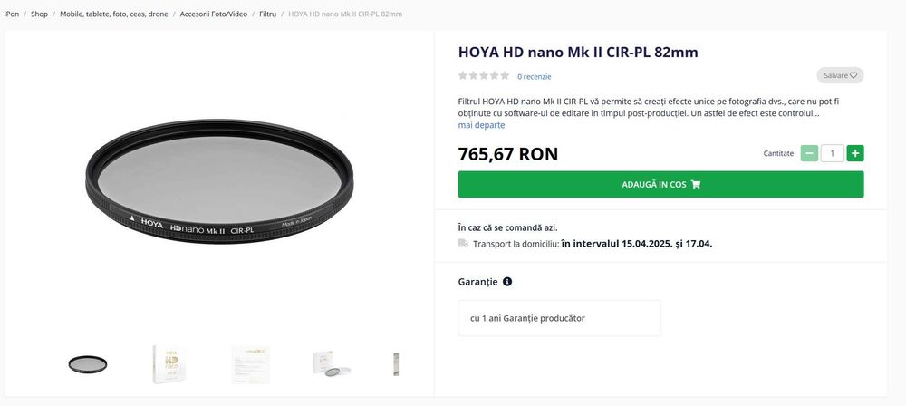 Hoya HD nano MK II Cir-PL 82mm