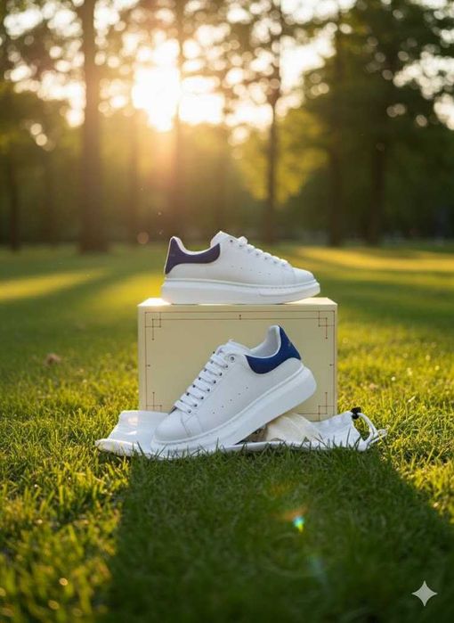 Adidasi Alexander Mc Q u e e n Albastru Catifea