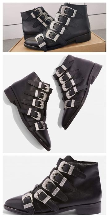 Дамски боти естествена кожа, размер 37 TOPSHOP