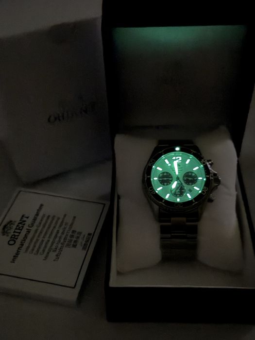 Orient Chronograph Divers 20bar Panda style часы оригинальные