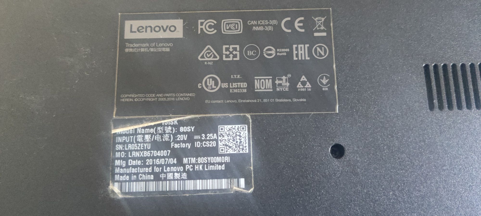 Laptop Lenovo V310-15IKB  pentru piese