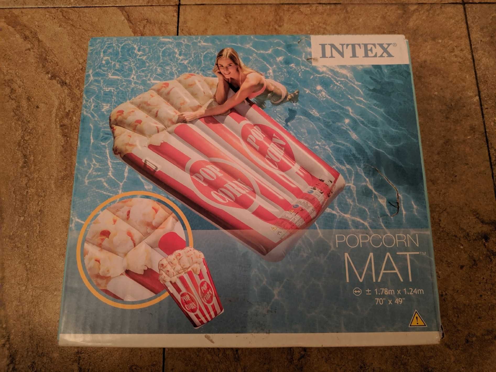 Saltea gonflabila de plaja INTEX in forma de popcorn noua la cutie