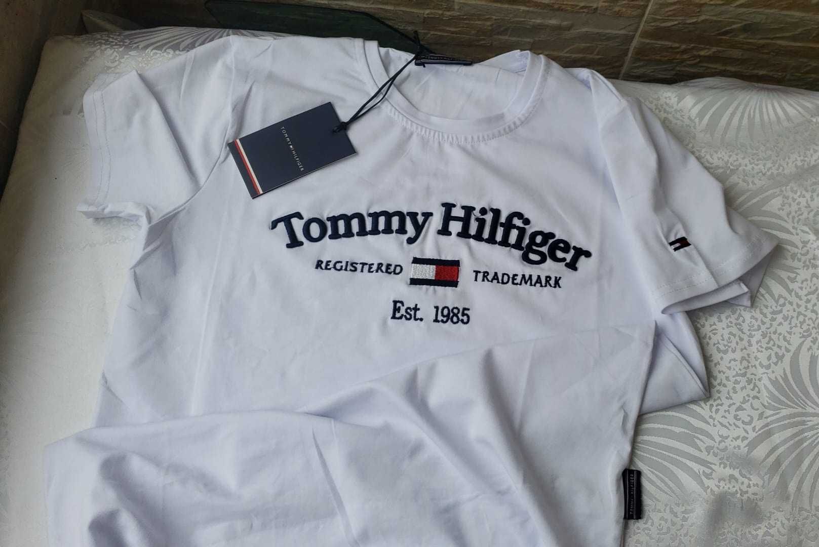 Tricou Guess si Tommy Hilfiger Alb