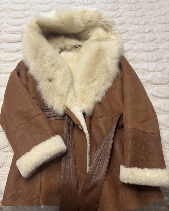 Палто от агнешка кожа Armani