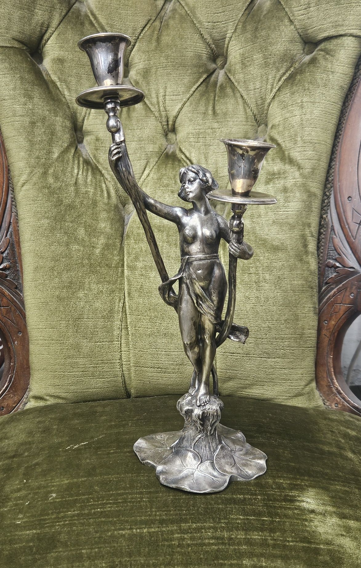 Art nouveau фигорален свещник 1900г.