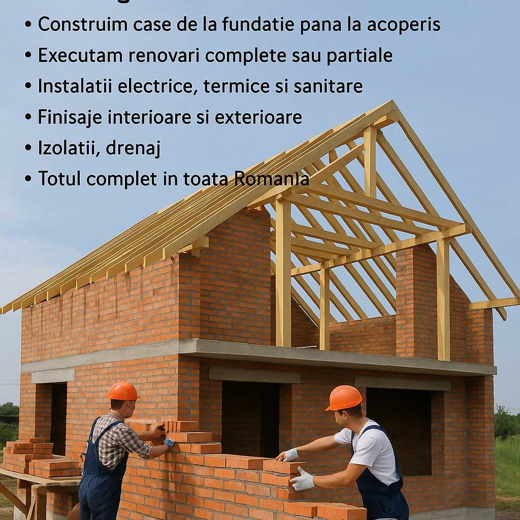 Construim si renovam case la cheie – Lucrari oriunde in Romania