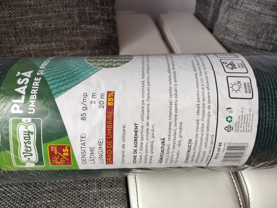 Plasa umbrire Versay verde - 20m