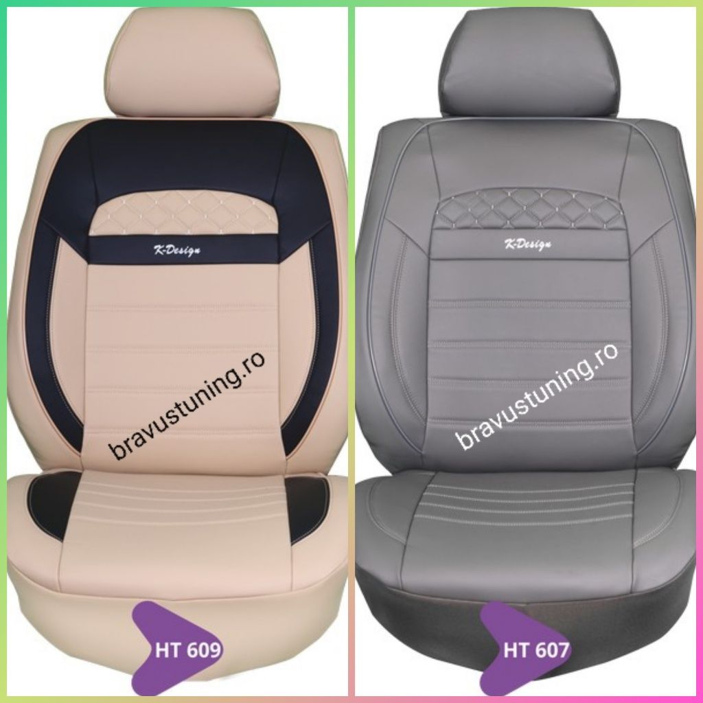 Huse scaun auto Piele Ecologica Audi,Mercedes,Skoda,FORD, Kia,Volkswag