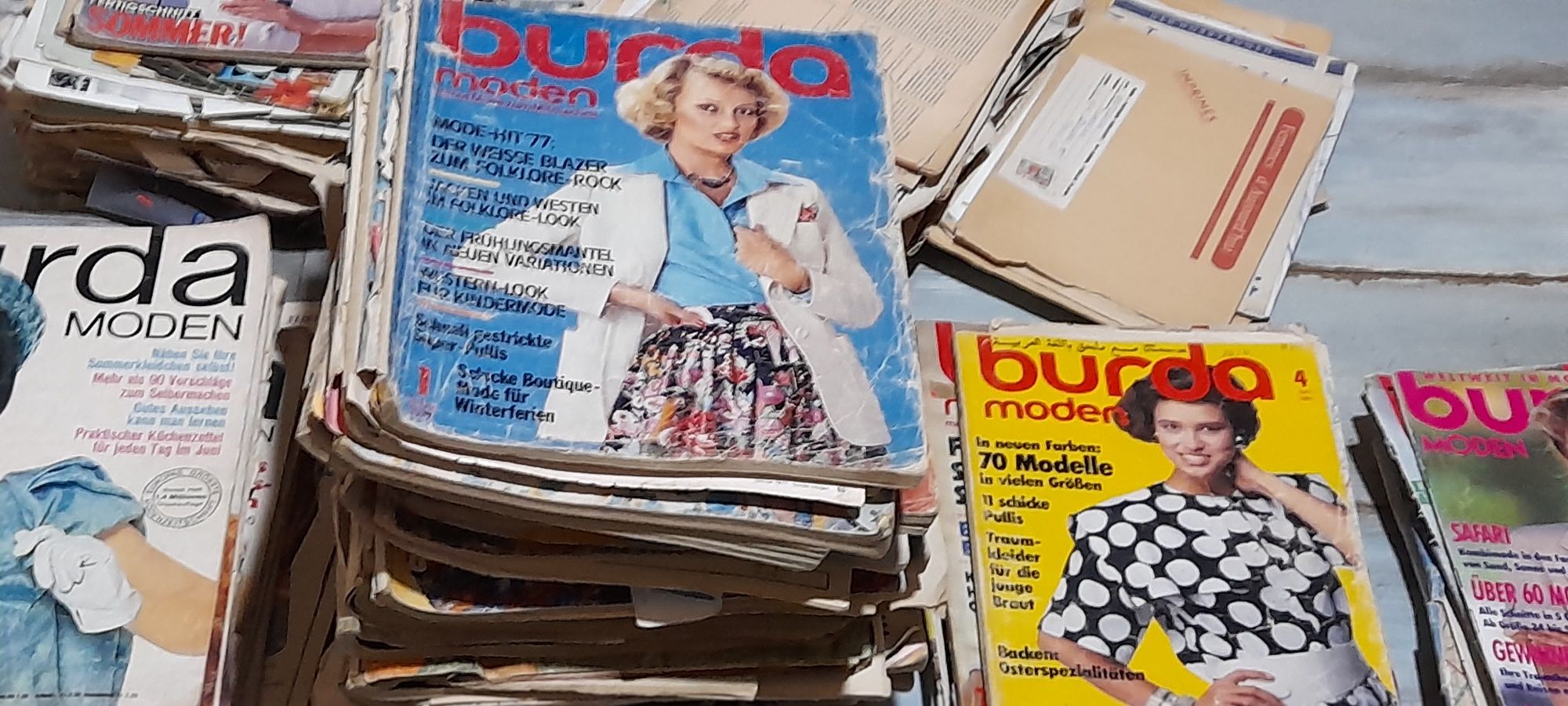 Burda Verena огромен лот редки модни списания, колекция,кройки 65 броя