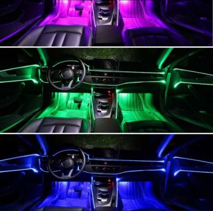 Интериорно /Амбиентно LED осветление с Bluetooth контрол  за Автомобил