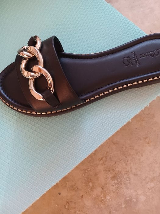 Дамски чехли естествена кожа Sol