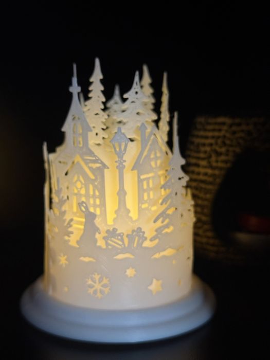 Decoratiune/Ornament 3D Craciun Iluminat LED, 8.6x10.6cm