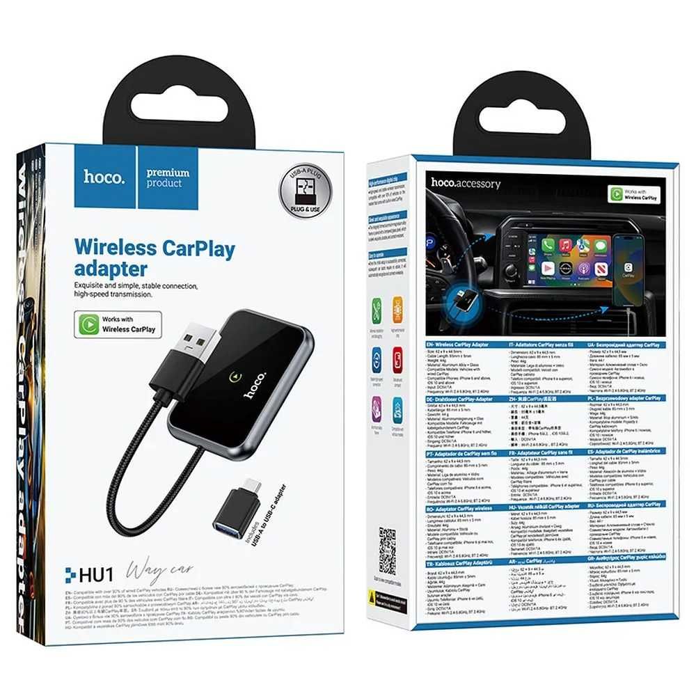 Адаптер Hoco HU1 Wireless Carplay /Apple/
