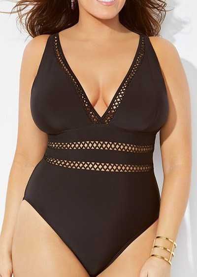 Costum de baie clasic negru 1 piesa,marimi mari,Plus Size,L,XL,2XL,3XL
