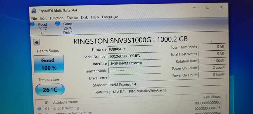 SSD Kingston NV3 de 1TB PCI Express 4.0 ,nou , zero ore