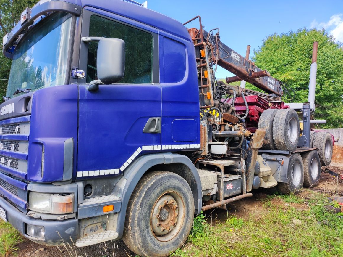 Scania transport lemn cu remorca