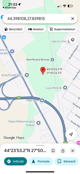 Teren intravilan 5.000 mp, Fetesti – zonă rezidențială, la 100 m de A2