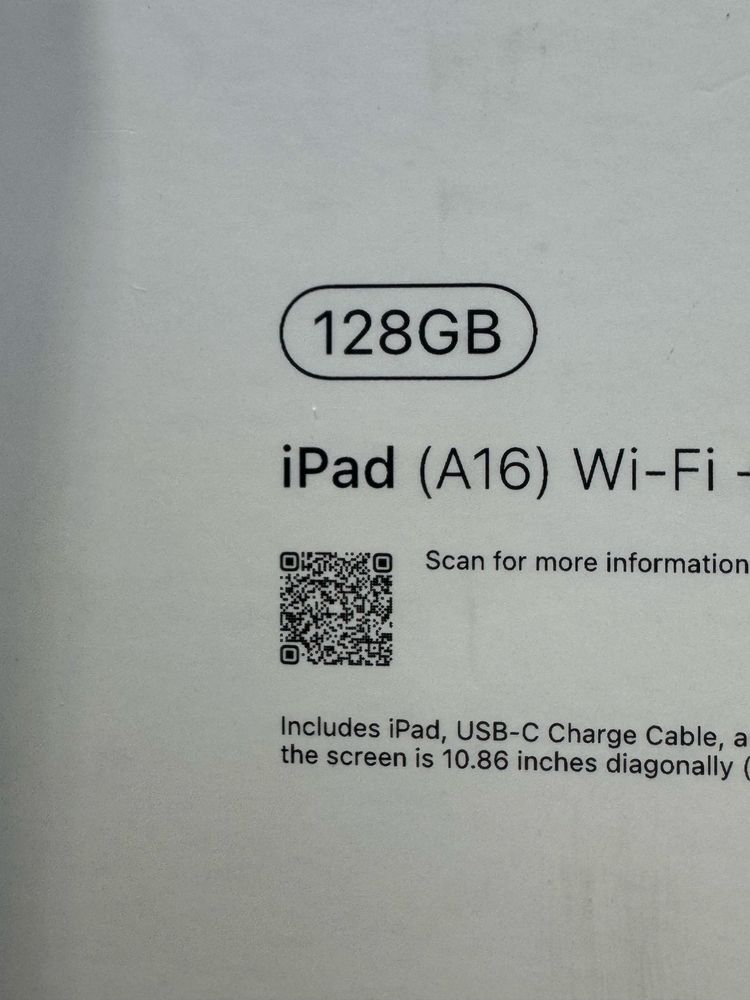Ipad a-16 128 wifi NEW