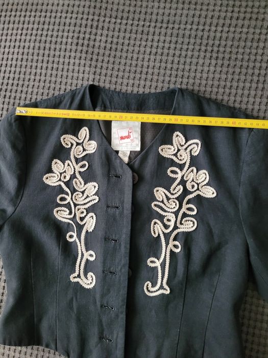 Sacou vintage din in cu broderie