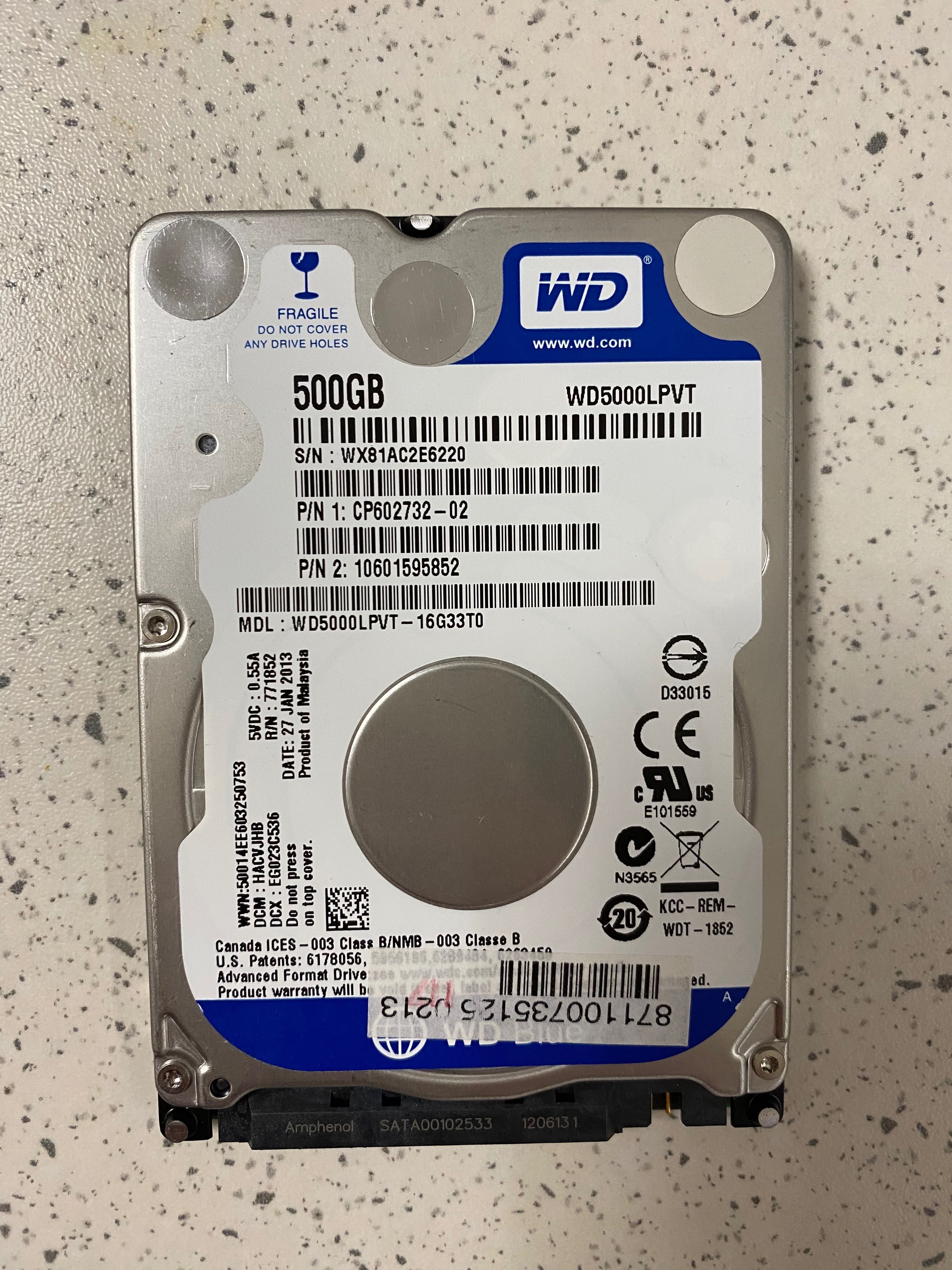 Hard disk 500Gb WD Blue