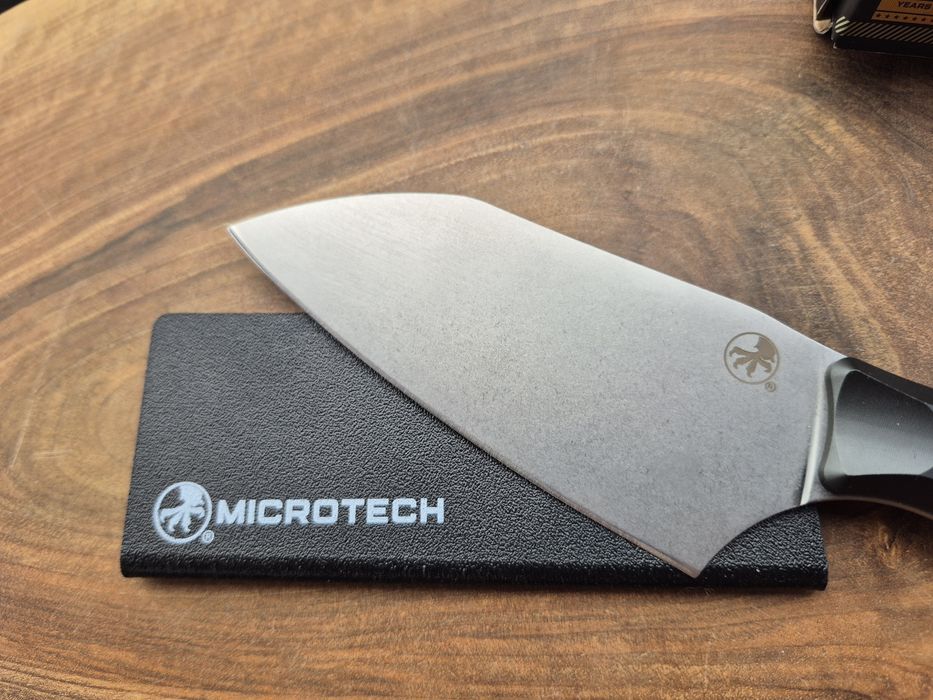 Фиксиран нож Microtech Santoku 3200-10BK,фултанг,G10