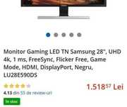Monitor Gaming 4K Samsung 28 inch Asus LG Sony Iphone Nike Adidas