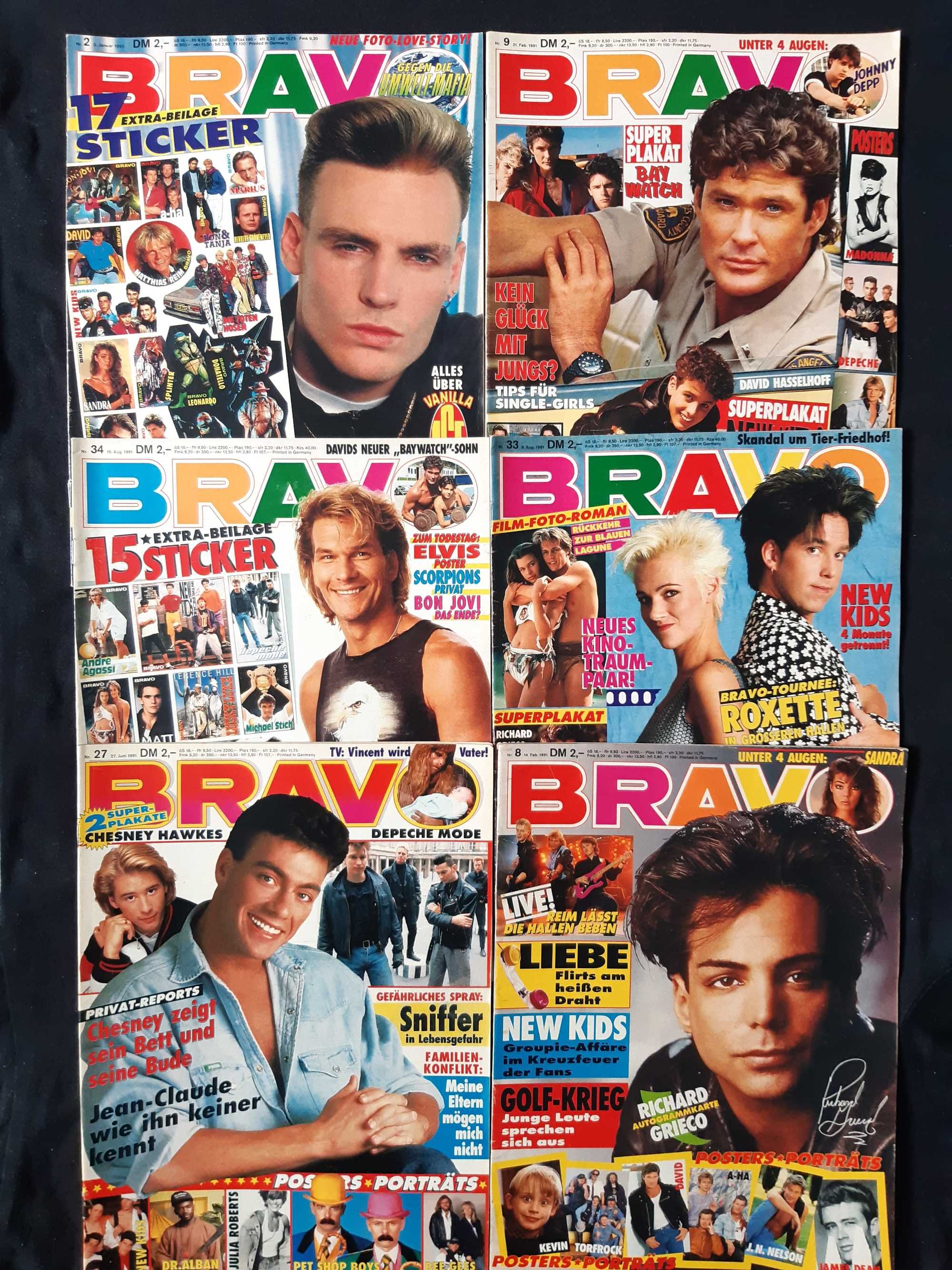 Голяма Колекция Стари Немски  Списания BRAVO 163 Броя/1990 - 1994 год.