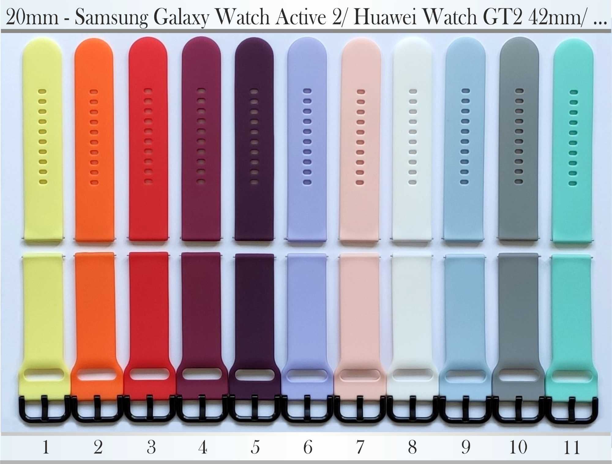 Силиконови каишки -20мм/S съвместими със Samsung Galaxy Watch Active