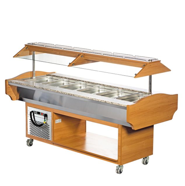 Vitrina Bain Marie, Bufet cald granit, Vitrina calda autoservire 6 GN